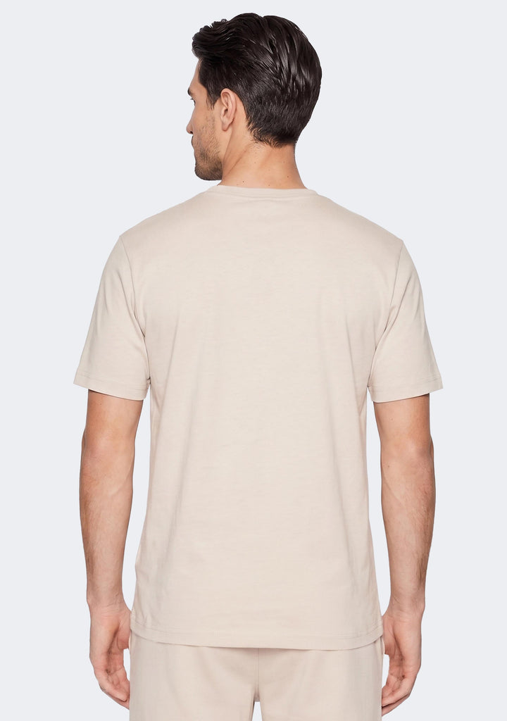 Champion Men's Script Logo Short Sleeve Ivory Canvas