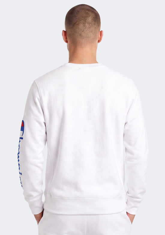 Champion Men’s Sporty Graphic Crew White
