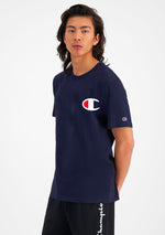 Champion Mens C Logo Short Sleeve Tee Navy <br> AY68N NAV
