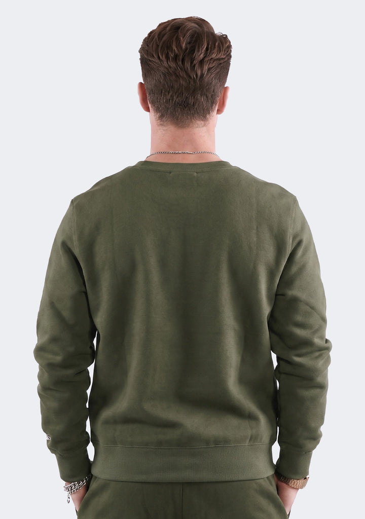 Champion Men’s Script Crew Forrest Green