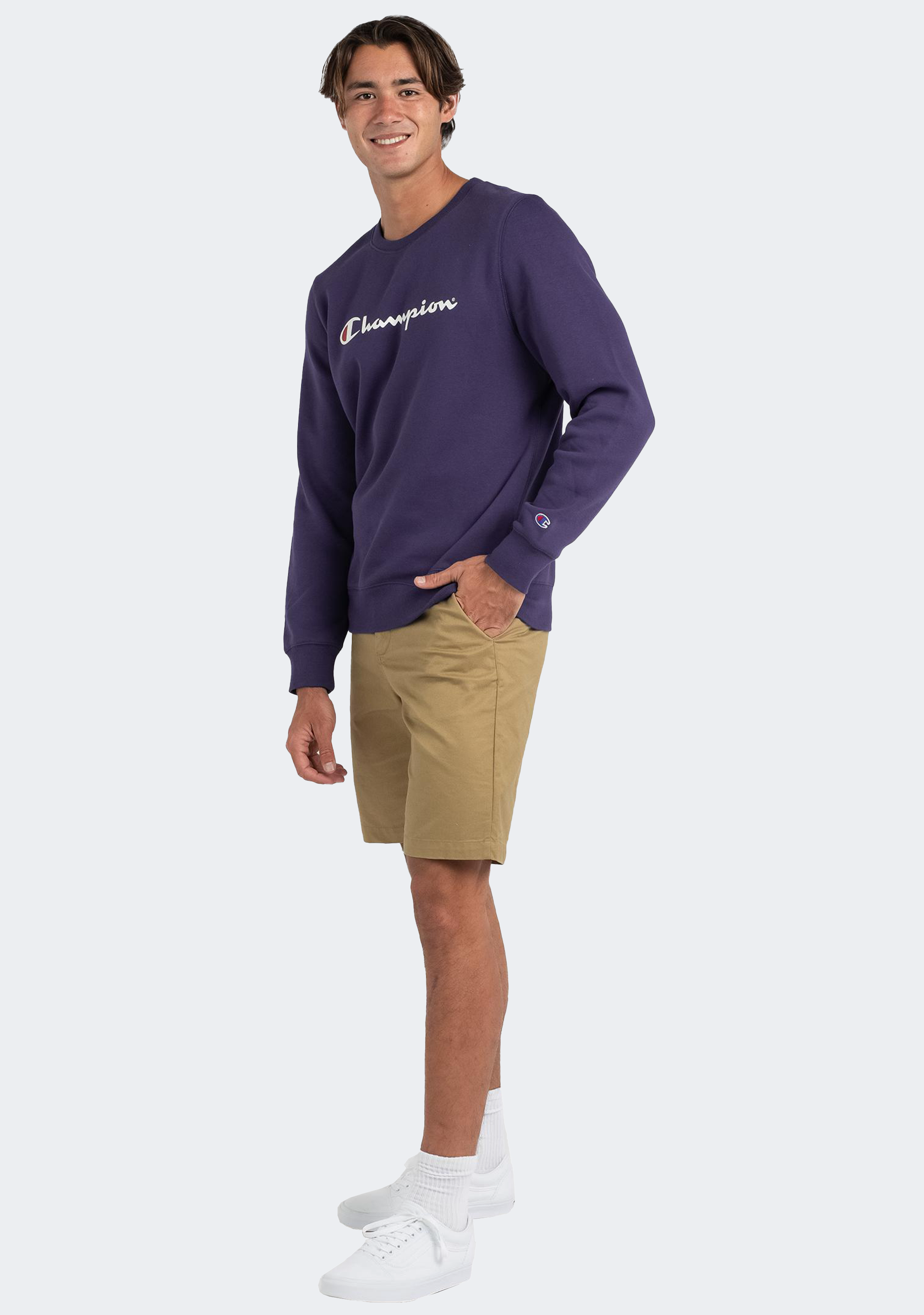 Champion Men’s Script Crew Violet