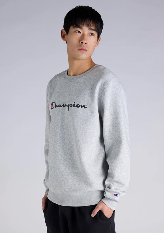 Champion Men’s Script Crew Oxford Heather