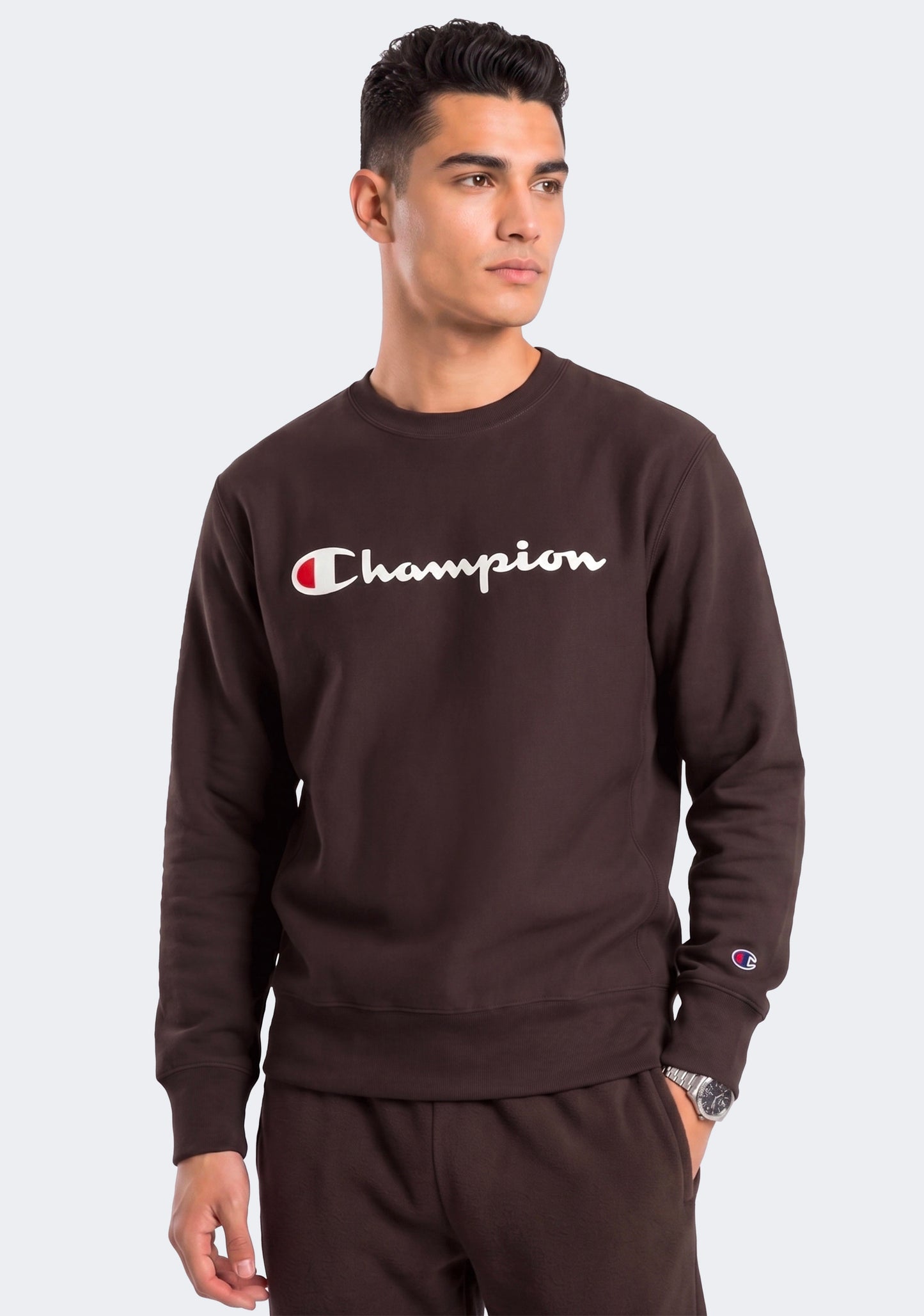 Champion Men's Script Crew Lady Brunette