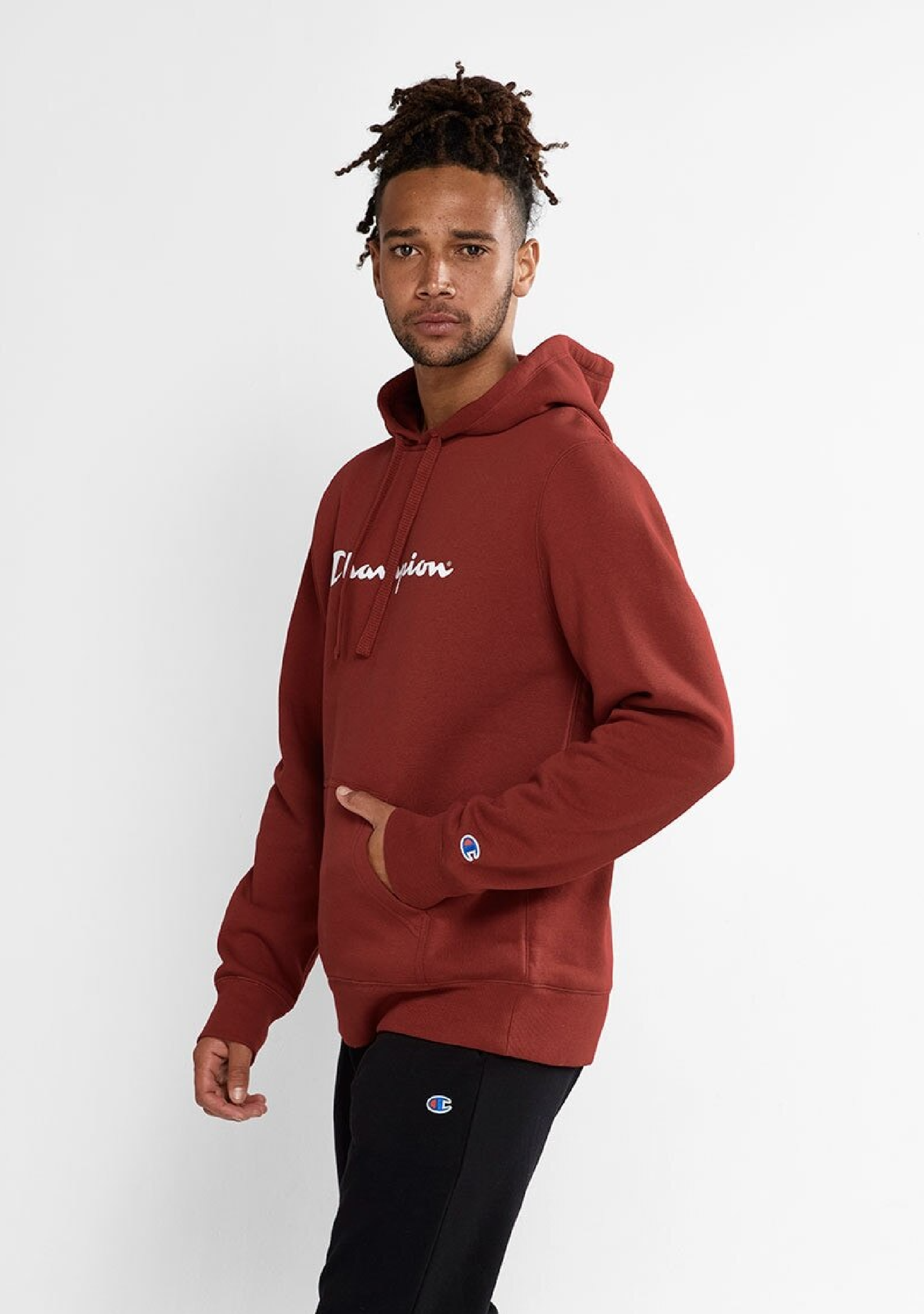 Champion Mens Script Hoodie