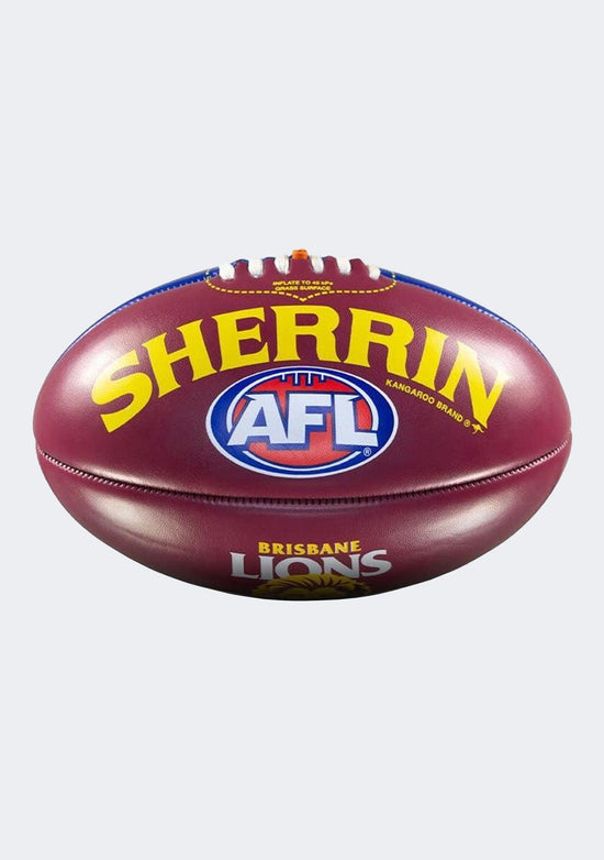 Sherrin Brisbane Lions PVC AFL Team Logo Football