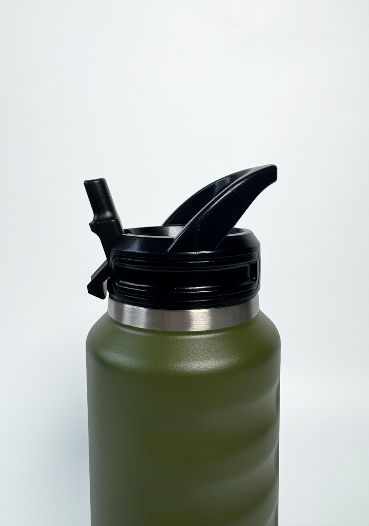 Fridgy 1080mL Grip Range Sippy Lid Water Bottle Commando Green