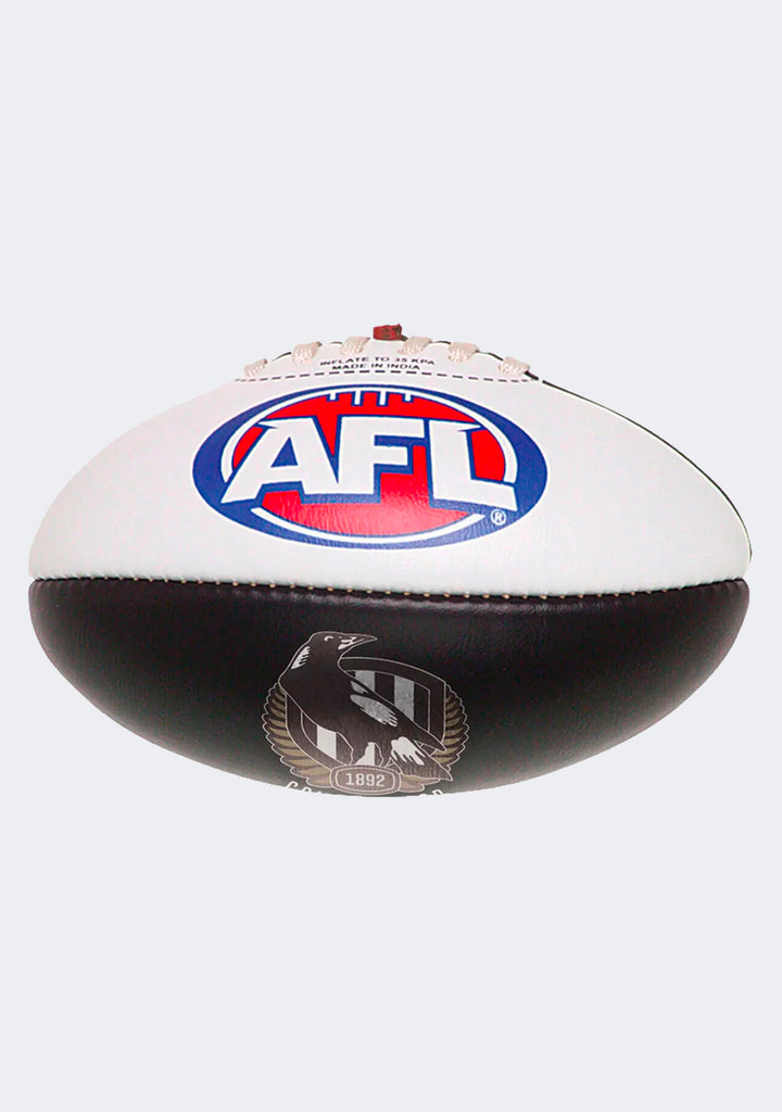 Burley PVC AFL Collingwood Magpies Footy Ball 20cm