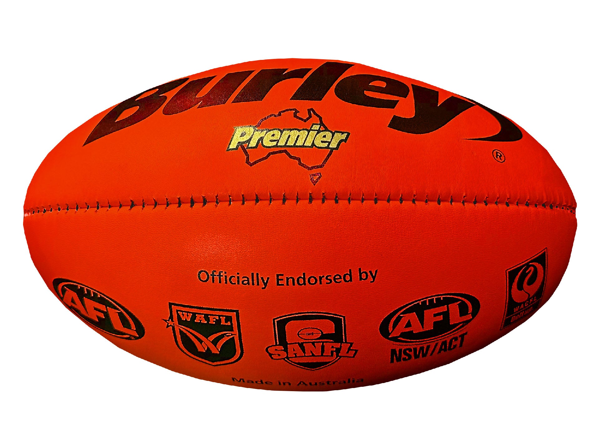 Burley Premier Official Size Football Red <br> Slightly Blemished