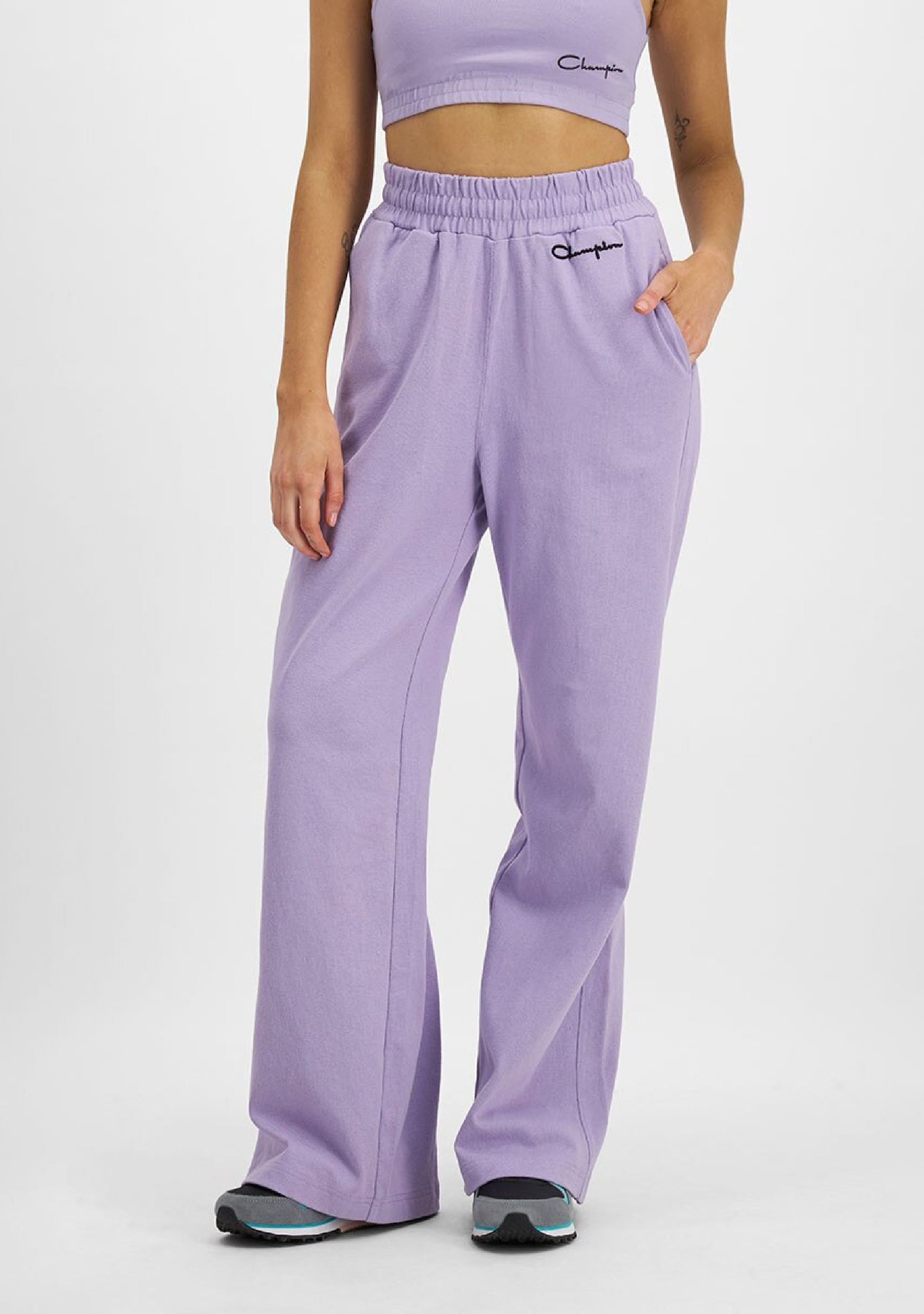 Champion Women's Jersey Hi Waist Wide Leg Pant