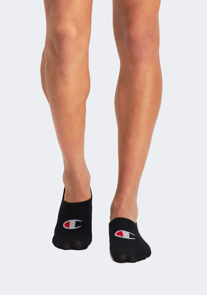 Champion Adults C Logo Sneaker Socks 3 Pack Black