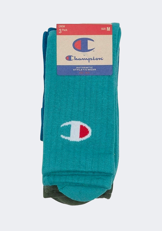Champion 3 Pack Sports Crew Socks Multi Colour
