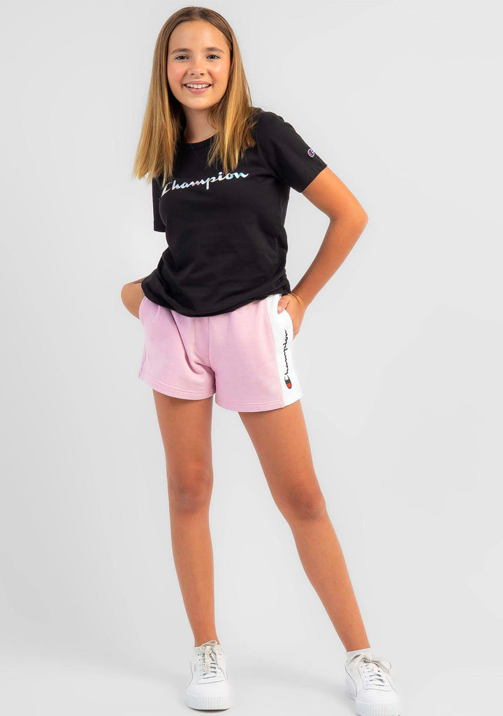 Champion Junior Girls' French Terry Panel Shorts
