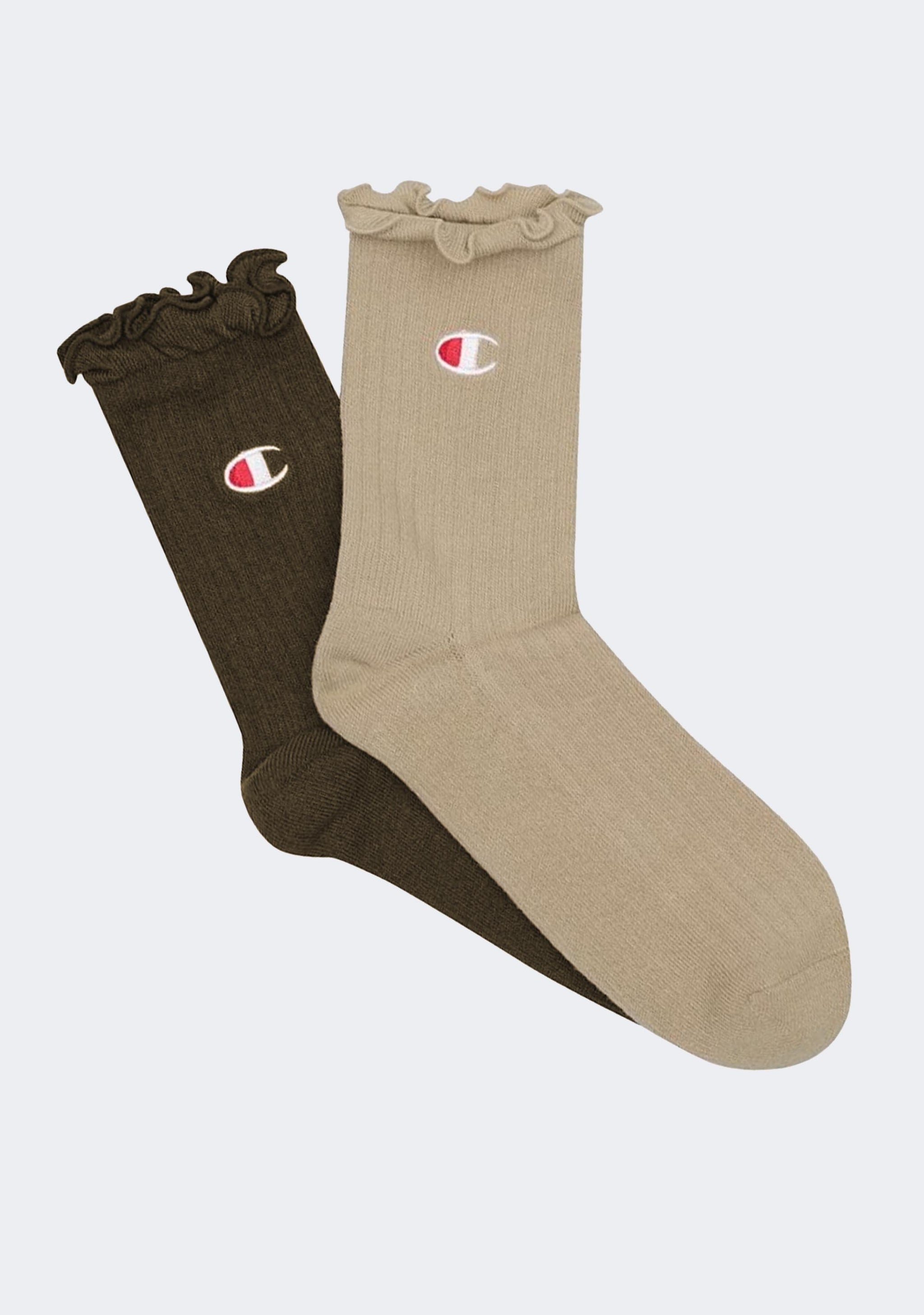 Champion Lifestyle Frill Quarter Crew Socks 2 Pack