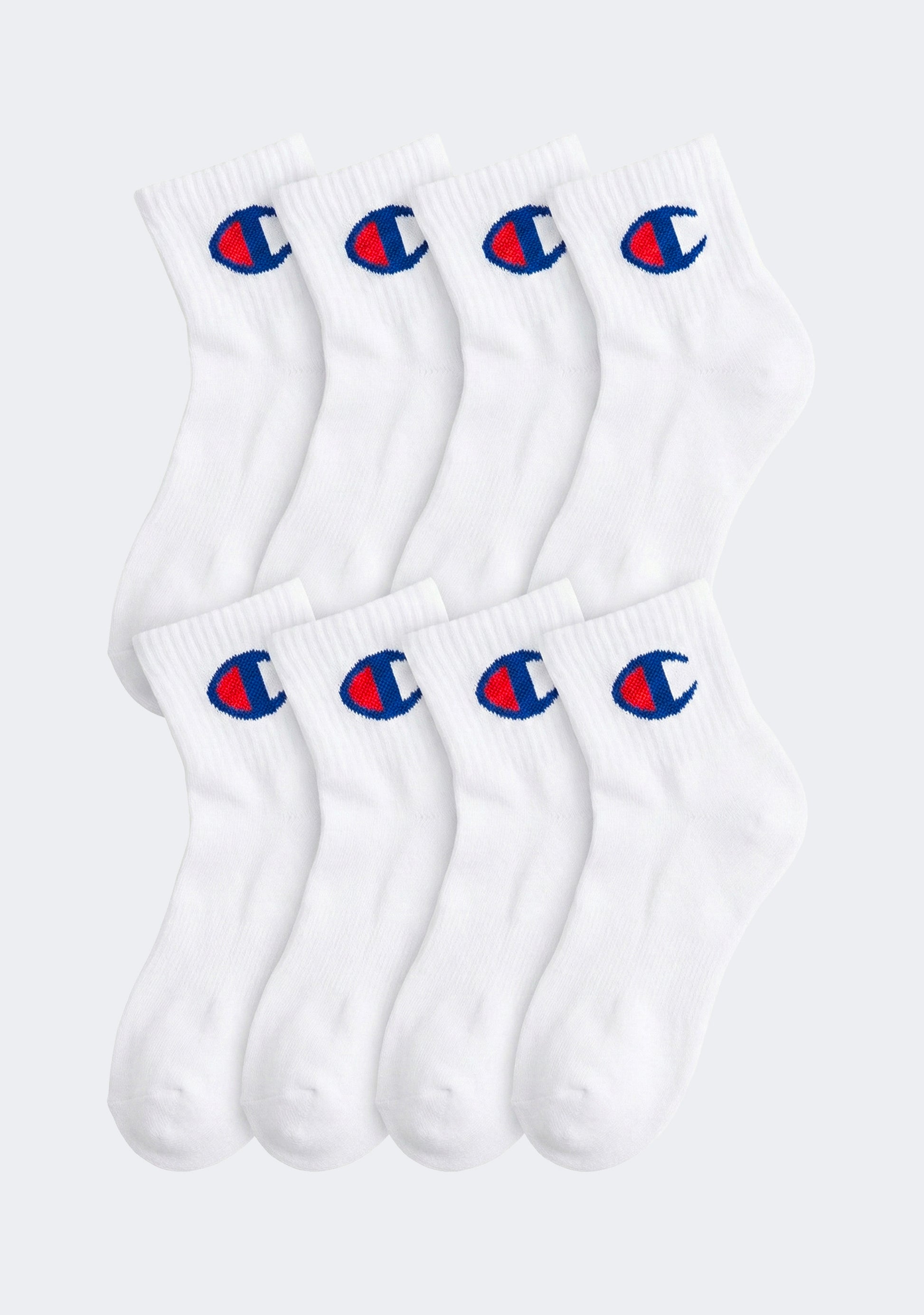 Champion Men's 8 Pack Quarter Crew Socks