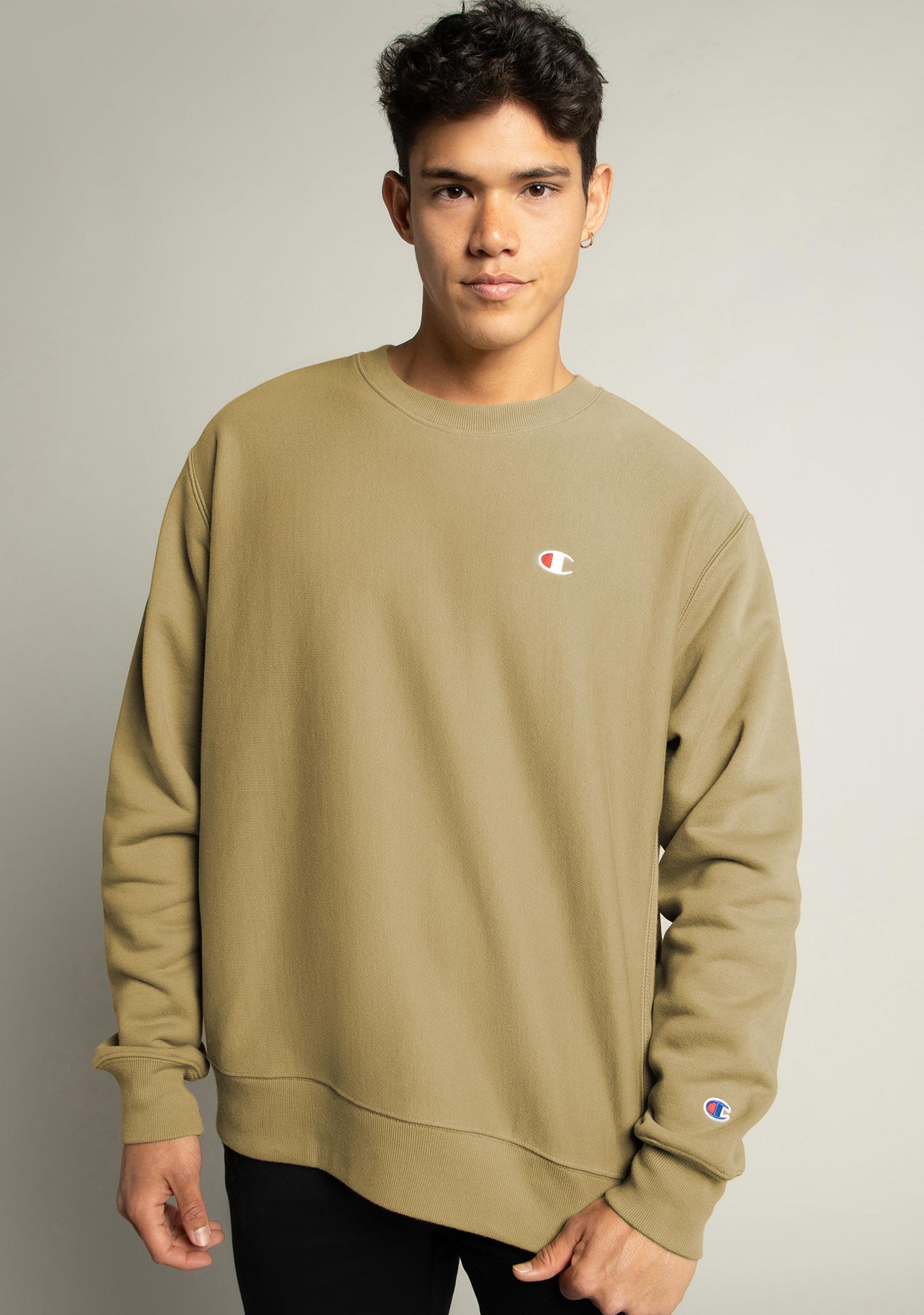 Champion Men's Reverse Weave Small C-Logo Crew