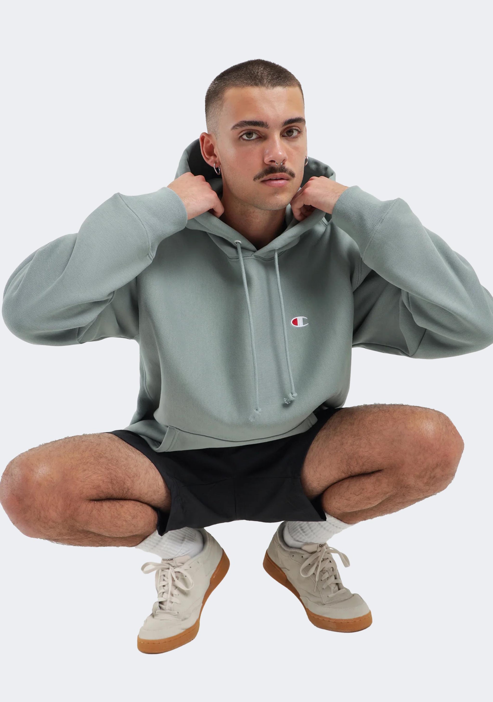 Champion Men's Reverse Weave Sml C Hoodie