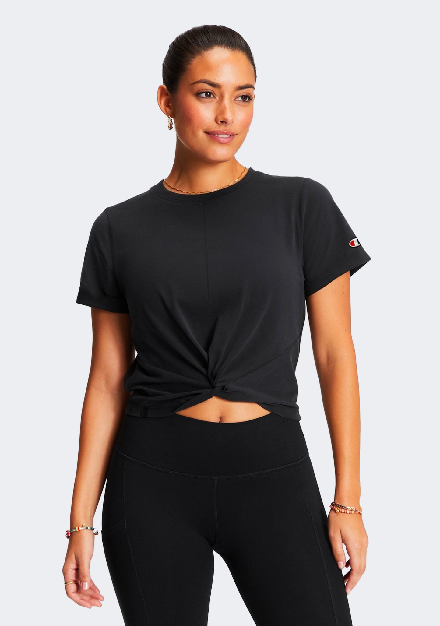 Champion Women's US Twist Front Crop Tee
