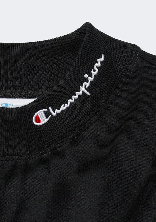Champion Women's Heritage Mock Long Sleeve Cropped Tee