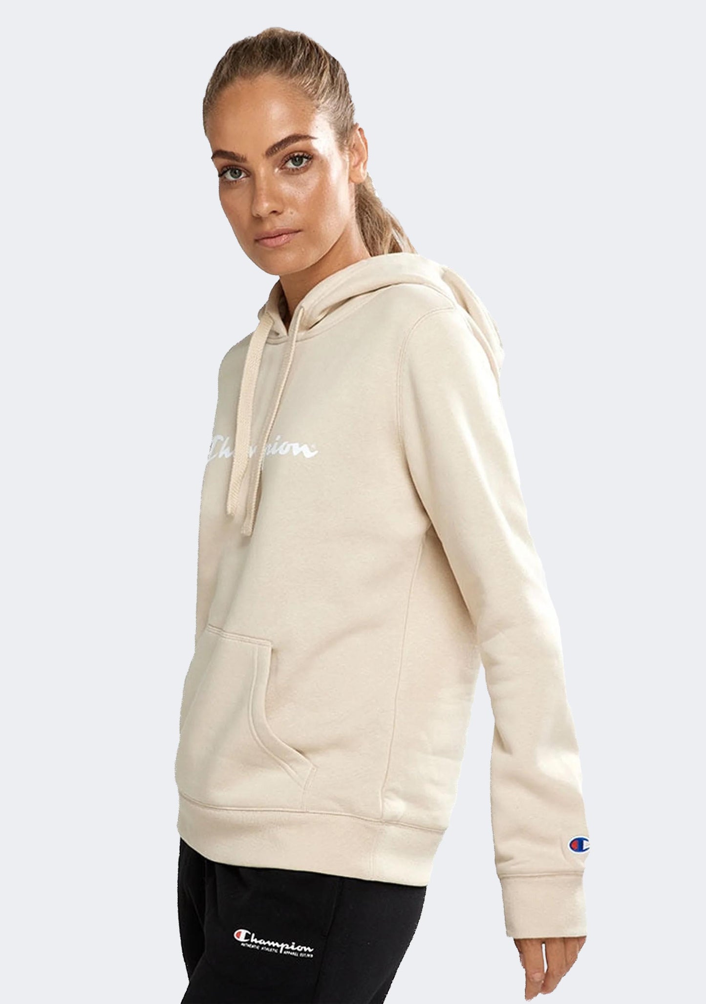 Champion Women’s Script Hoodie Cream
