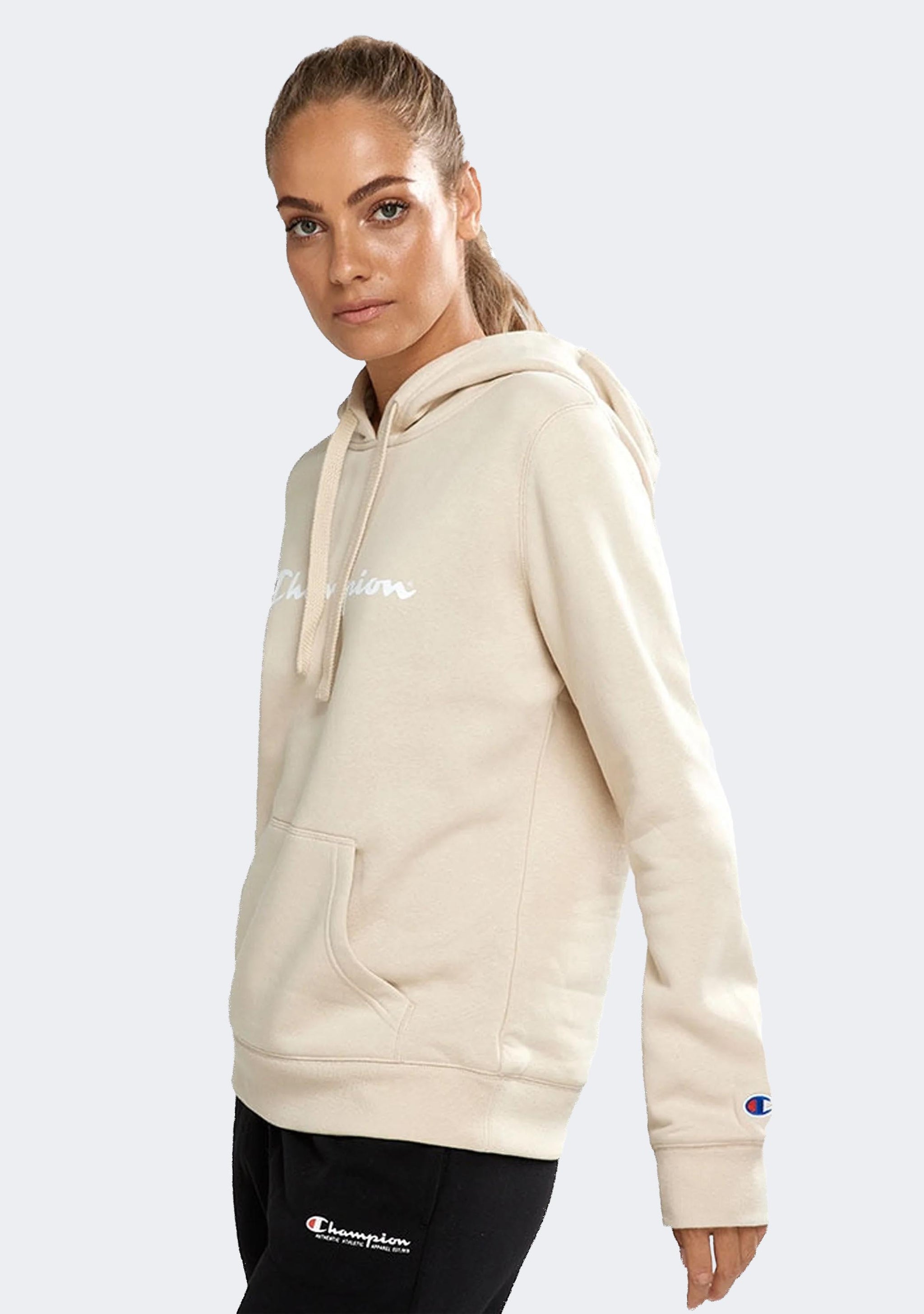 Champion Women’s Script Hoodie Cream