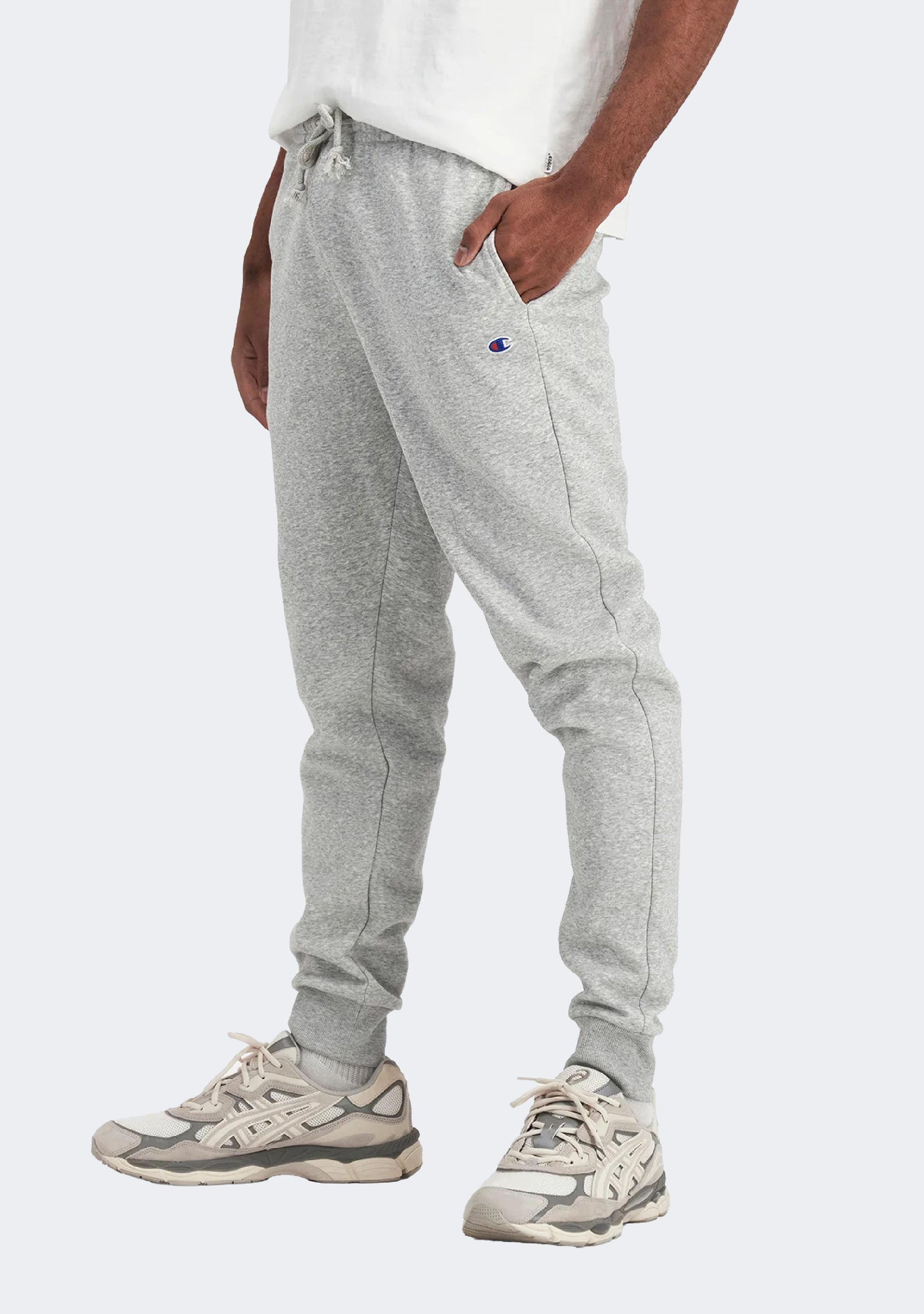 Champion Men's Skinny C Logo Fleece Trackpant