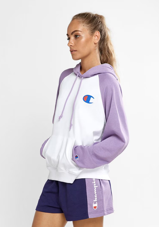 Champion Womens French Terry Colour Block Hoodie