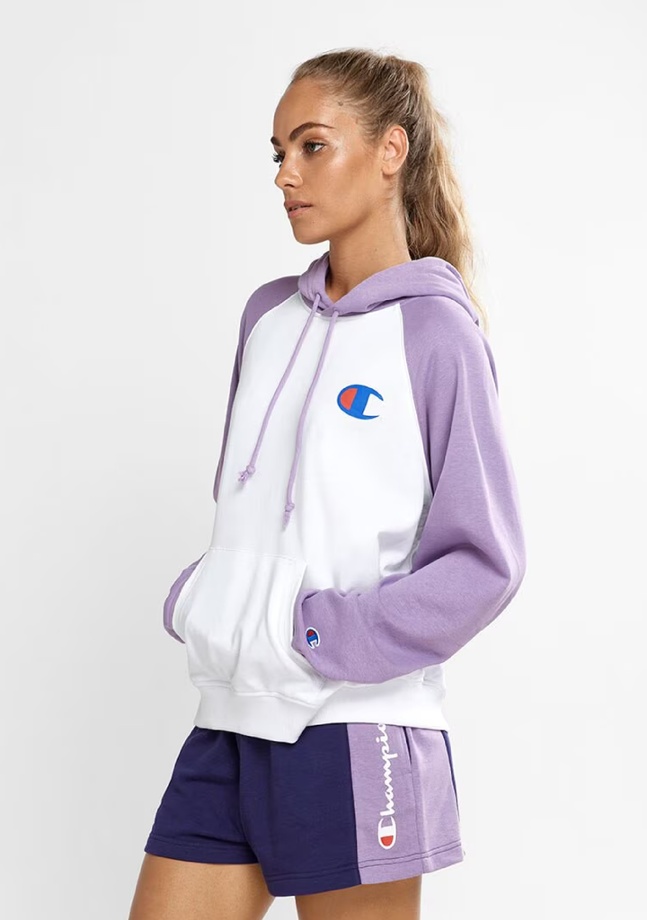 Champion Womens French Terry Colour Block Hoodie