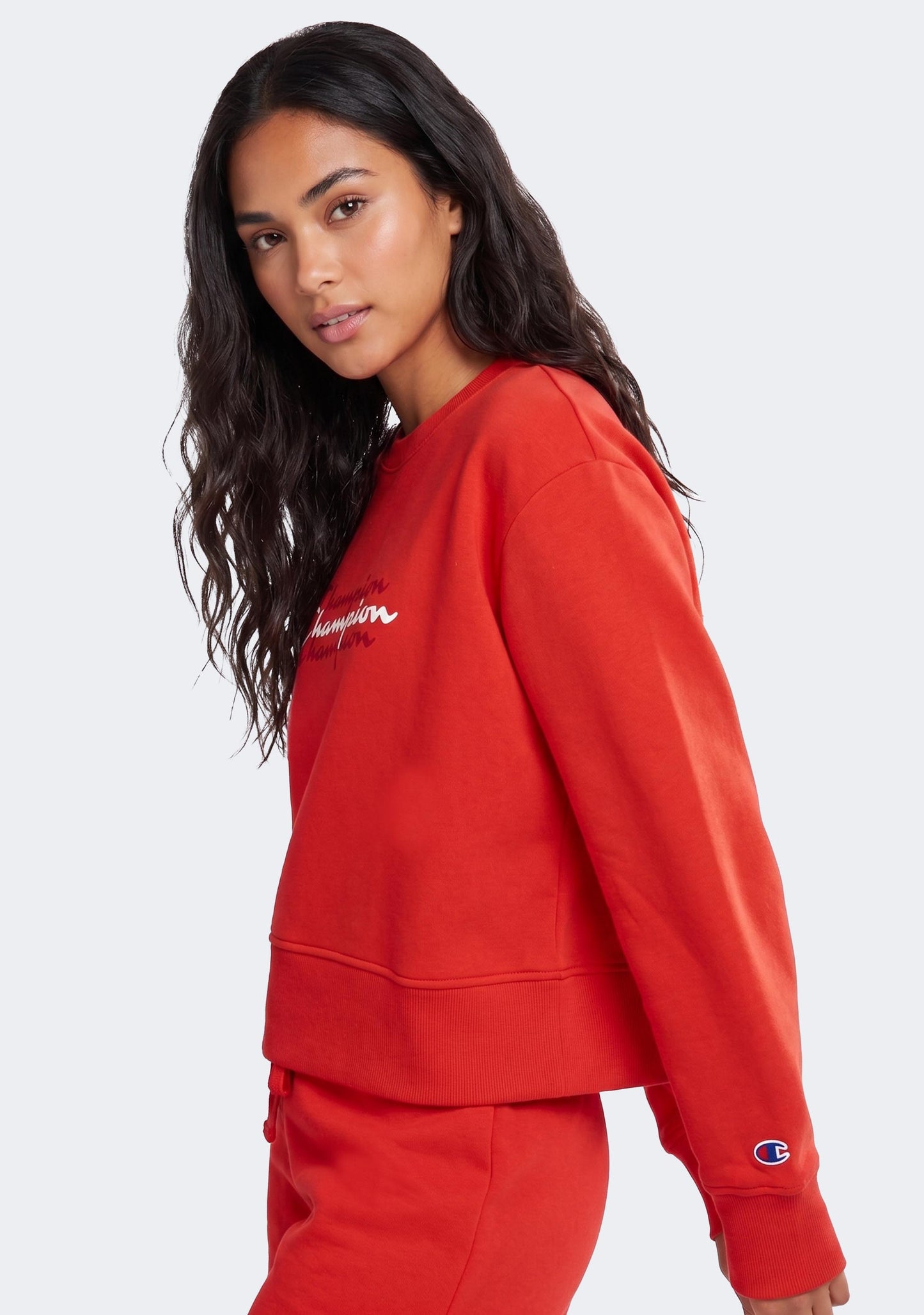 Champion Women’s Sporty Graphic Crop Crew