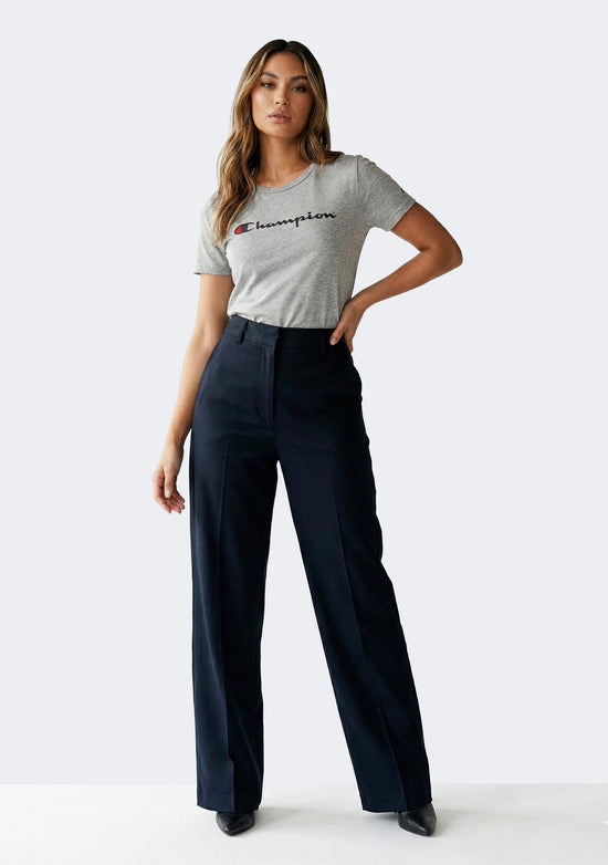 Champion Women's Script Short Sleeve Tee Grey