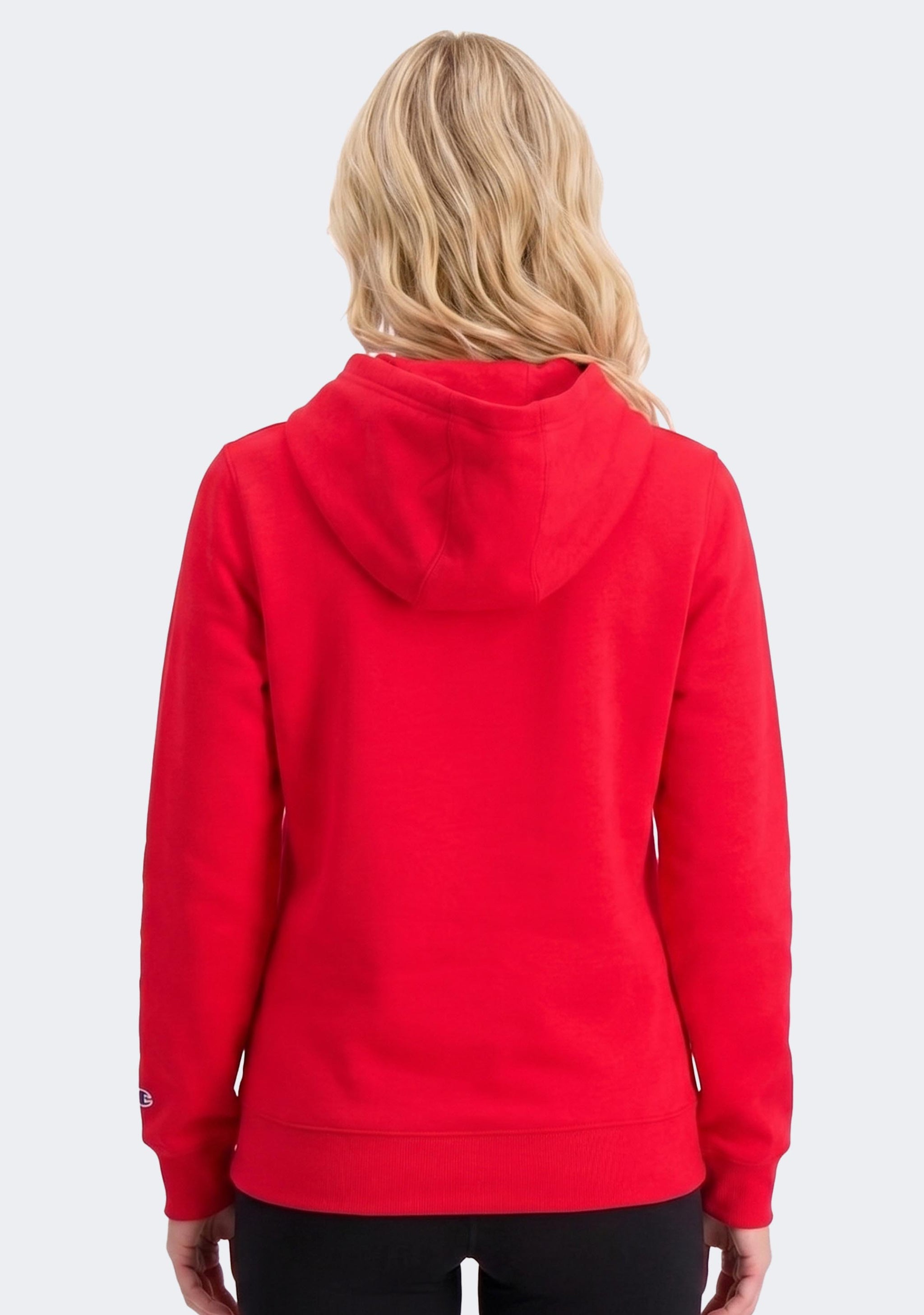 Champion Women’s Script Hoodie Vermillion Red
