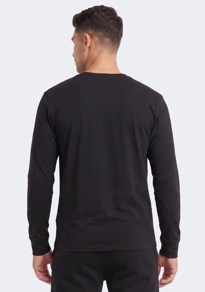 Champion Men's Script Long Sleeve Tee Black