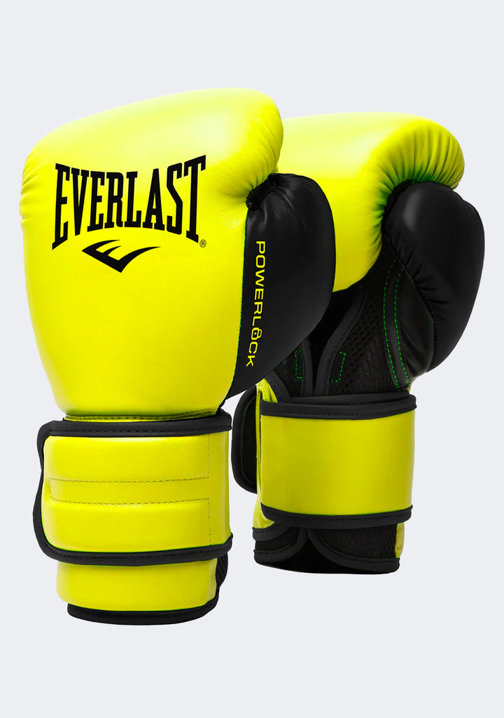 Everlast Powerlock2 Boxing Gloves 12oz Neon Yellow/Black