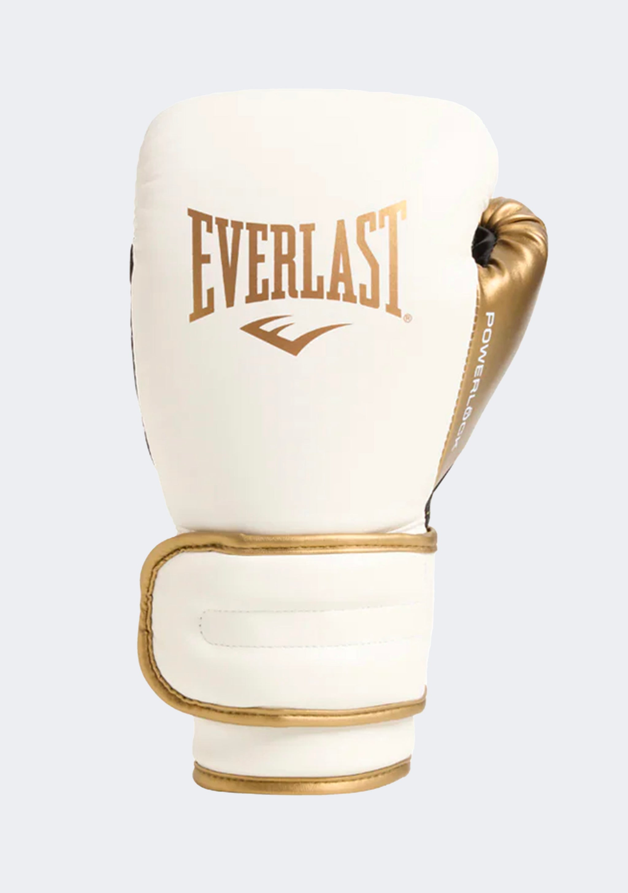 Everlast Powerlock2 Boxing Gloves 14oz White/Gold