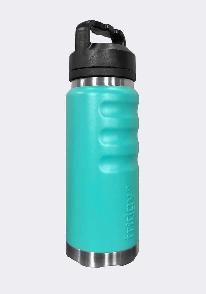 Fridgy 780mL Grip Range Dual Lid Water Bottle Aqua