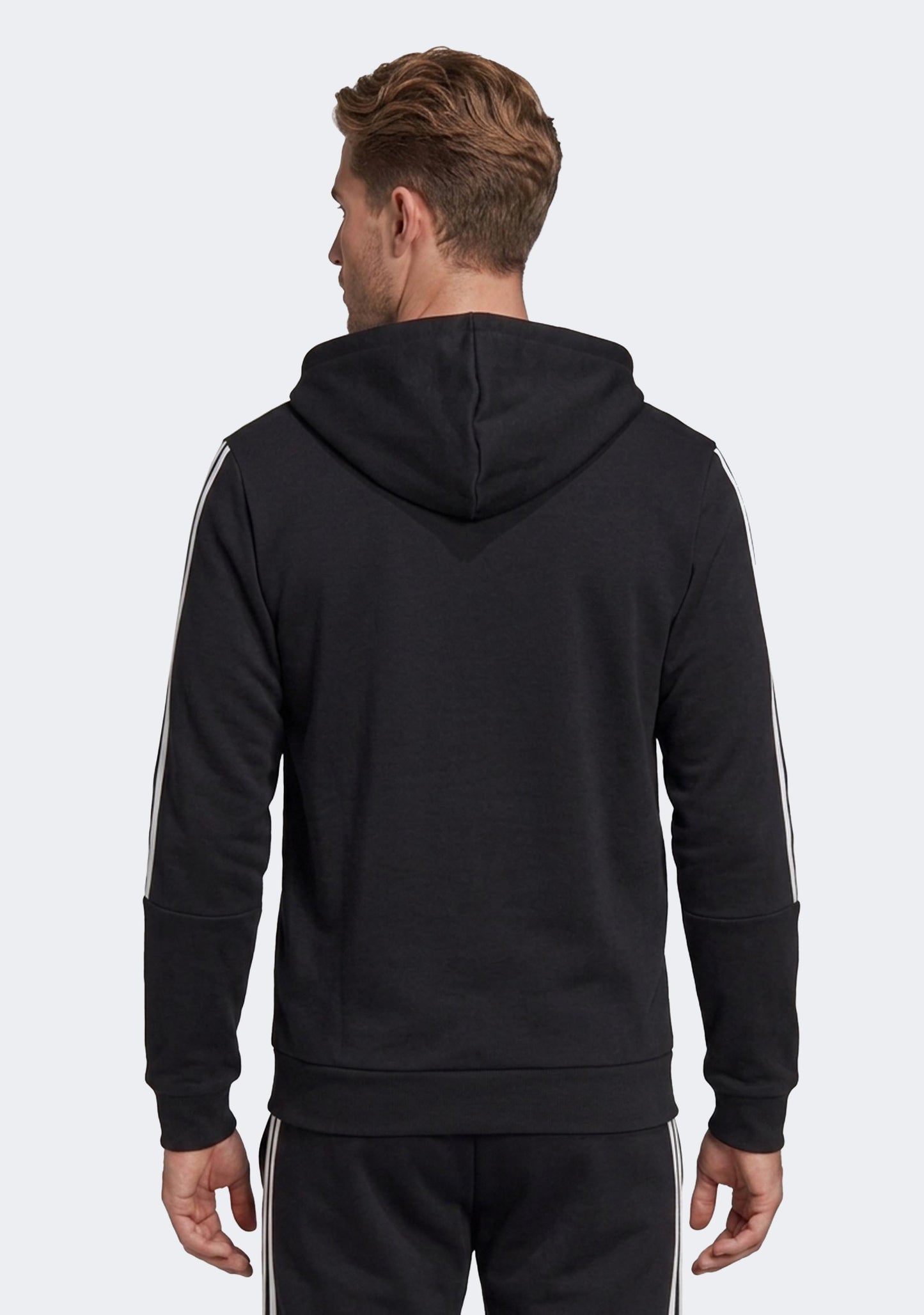 Adidas Men’s Essentials 3-Stripes Fleece Cut Full Zip Hoodie