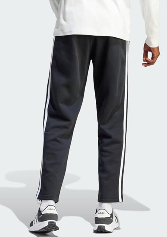 Adidas Men's 3 Stripes Essentials Fleece Open Hem Track Pants