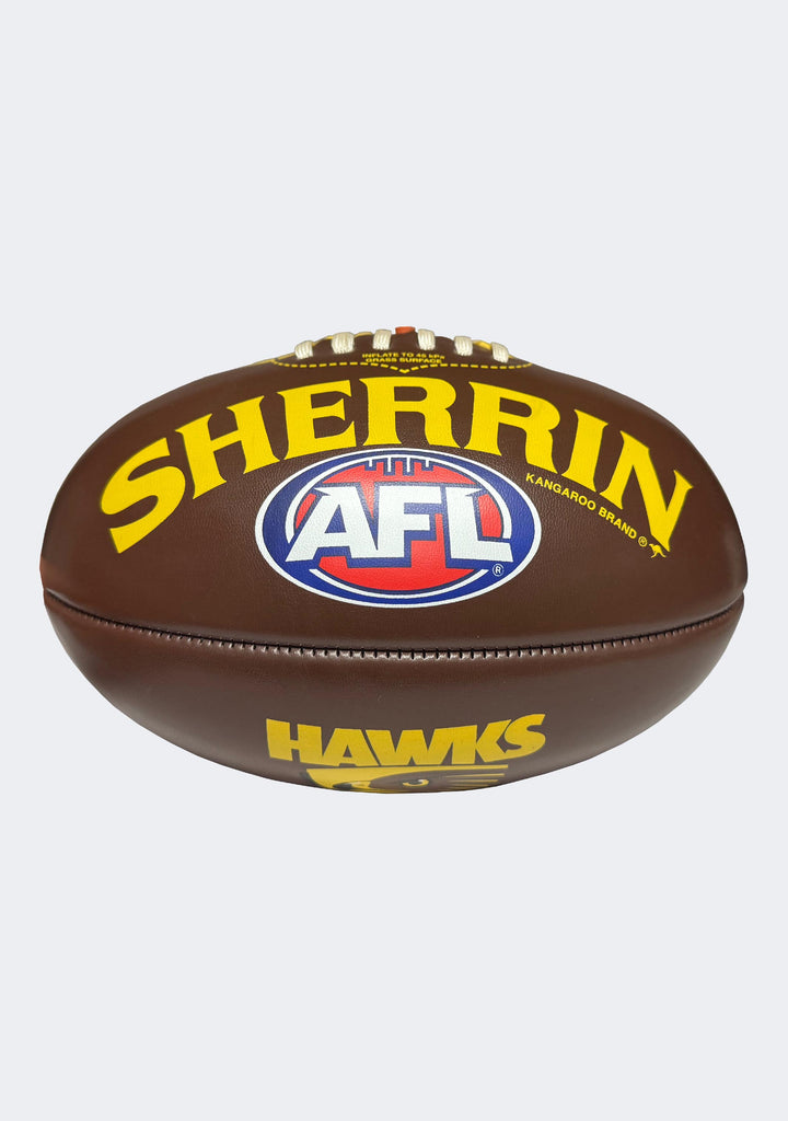 Sherrin Hawthorn Hawks PVC AFL Team Logo Football