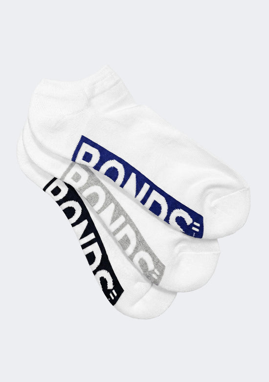 Bonds Men’s Cushioned No Show 3 Pack Socks