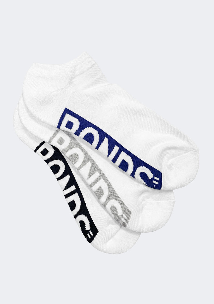Bonds Men’s Cushioned No Show 3 Pack Socks