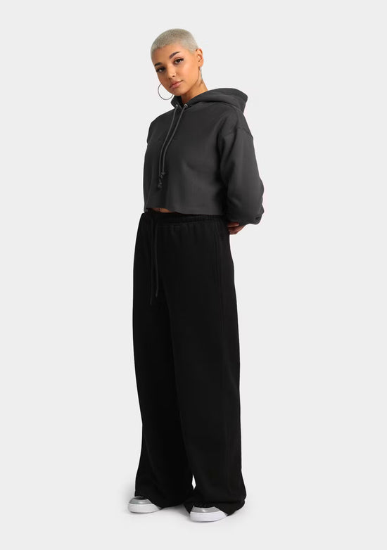 Champion Women's Reverse Weave Cropped Hoodie Dark Grey