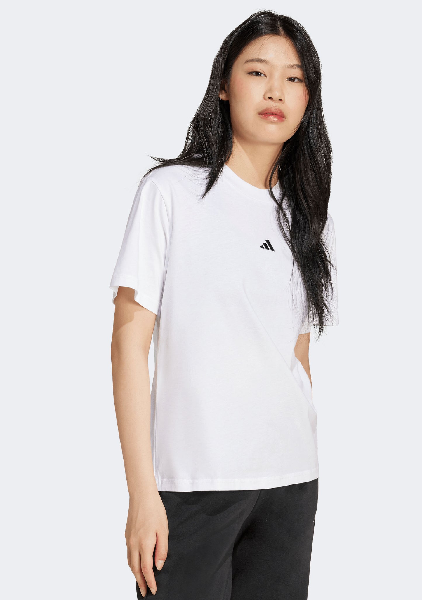 Adidas Women's Essentials Small Logo Cotton Tee