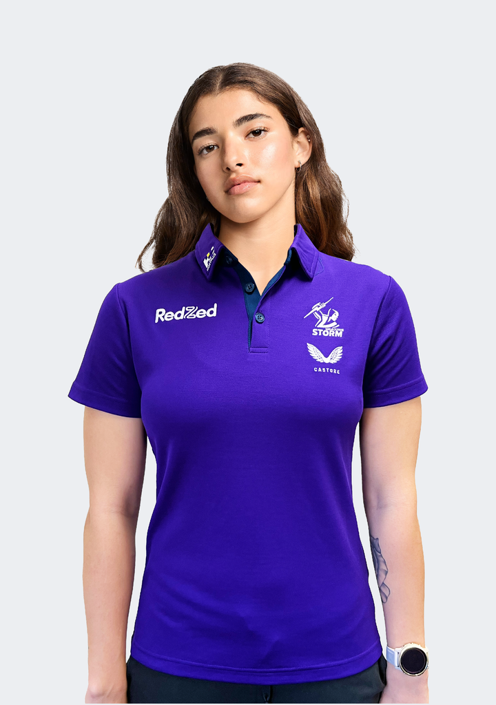 Castore Women’s Melbourne Storm Players Media Polo Purple