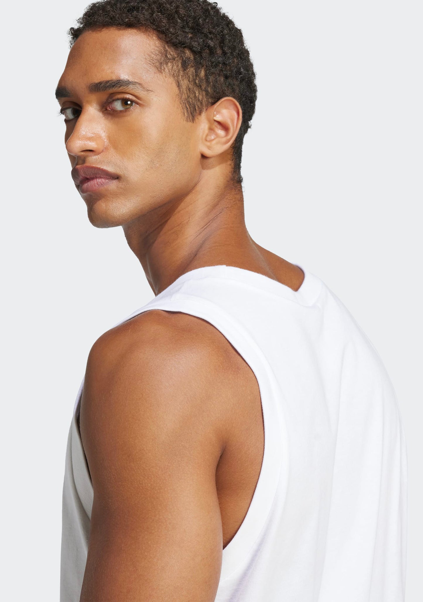 Adidas Men's Essentials Small Logo Tank Top White/Black