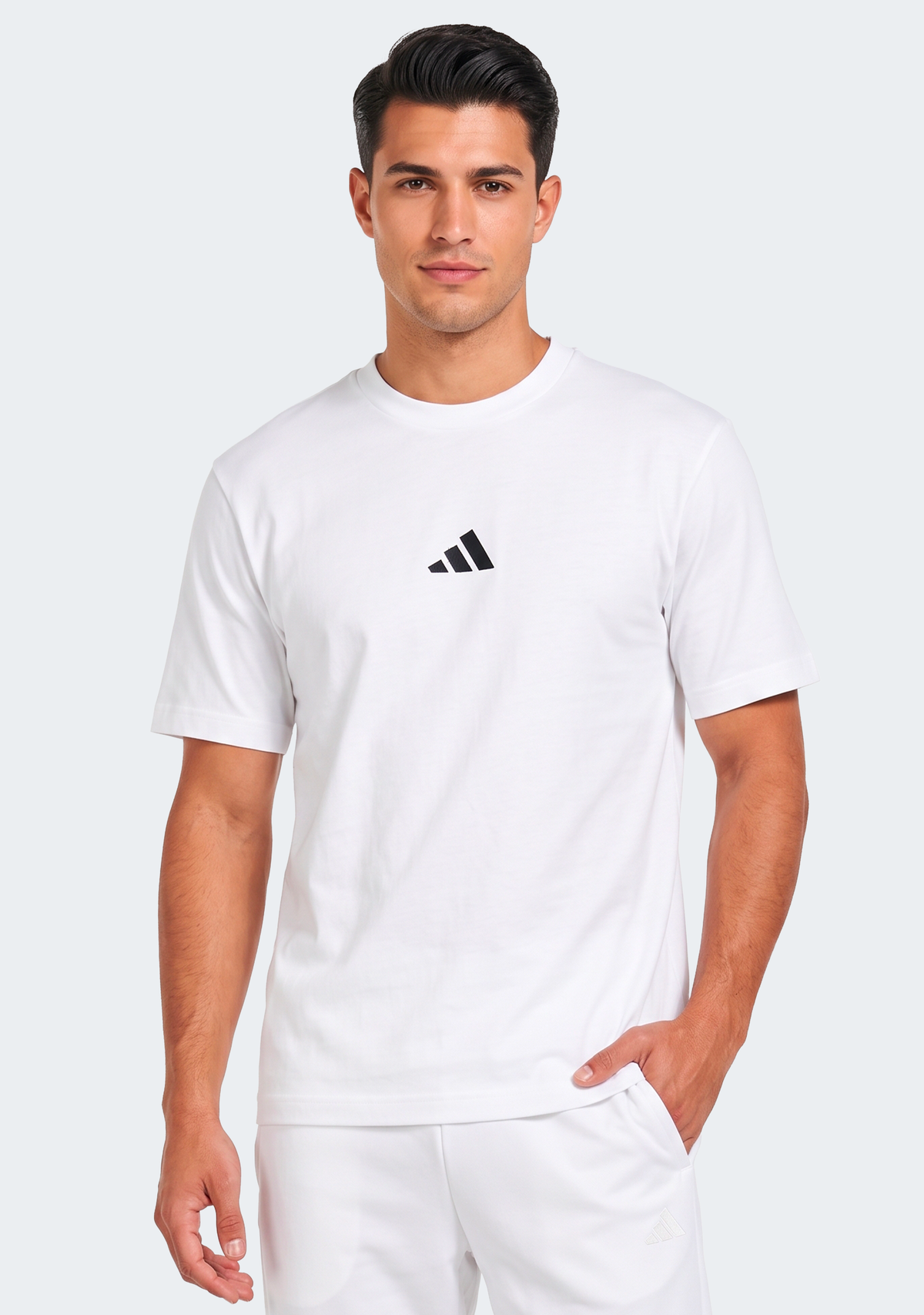 Adidas Men's Essentials Small Logo Single Jersey Tee