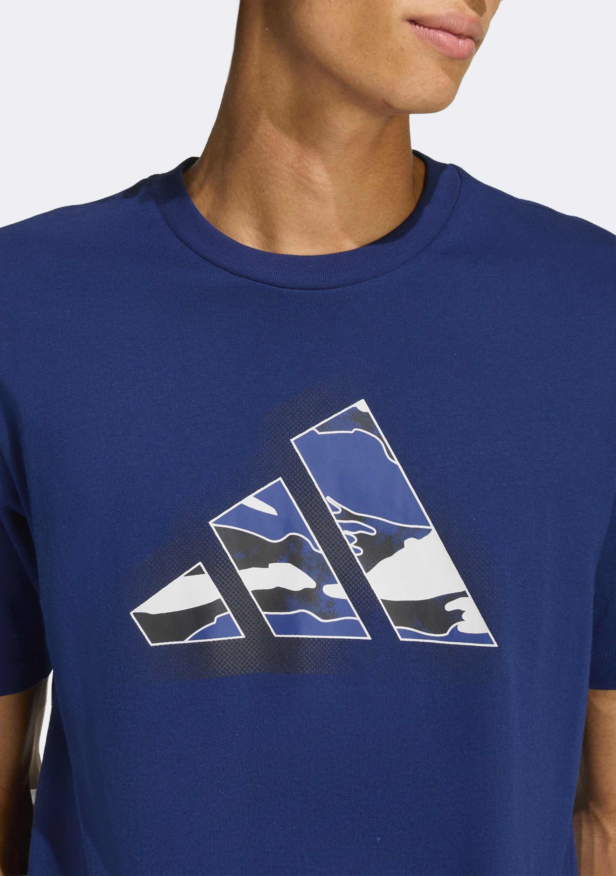 Adidas Men's Camo Modern Logo Graphic Tee