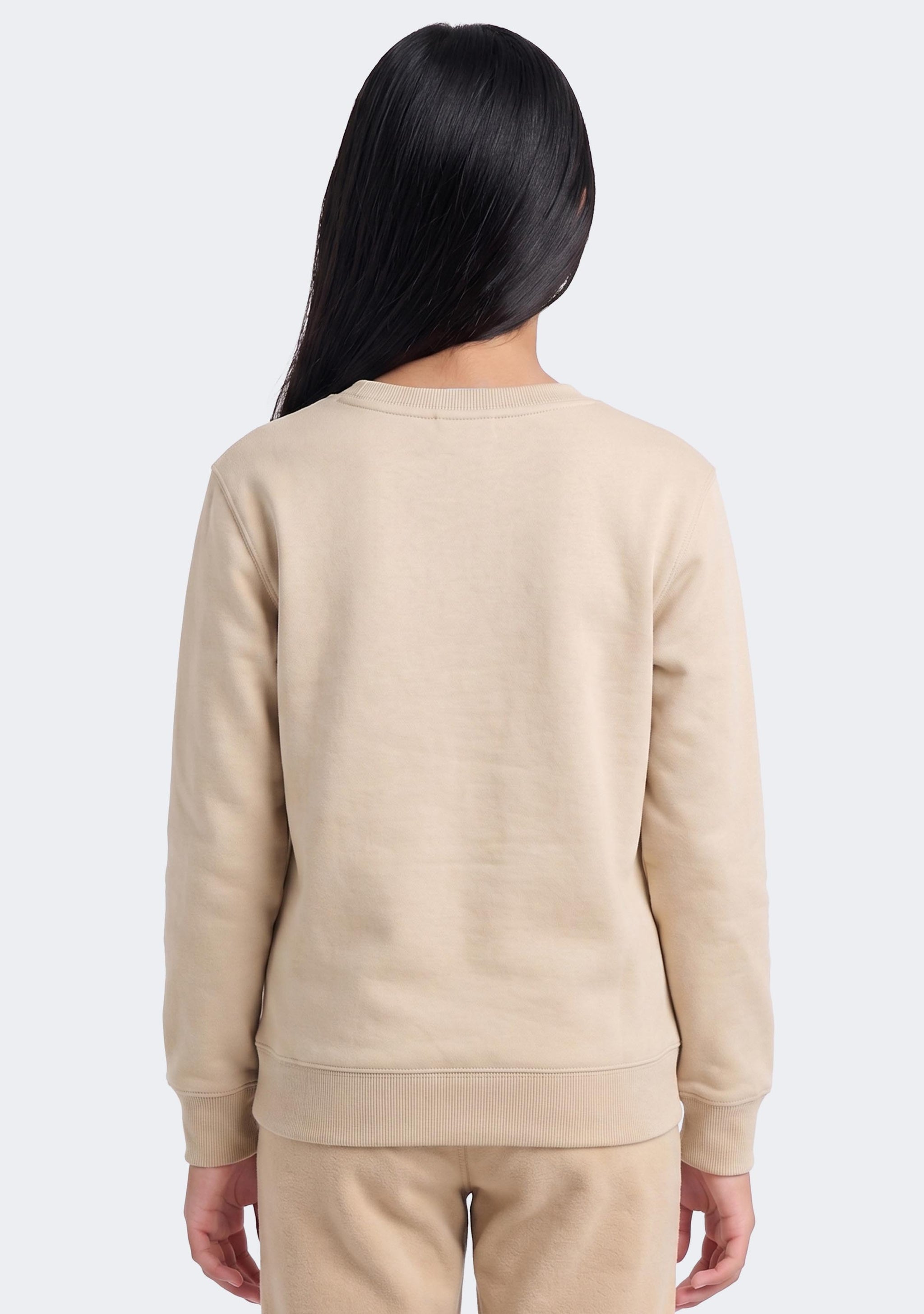 Champion Junior Script Logo Crew Beige