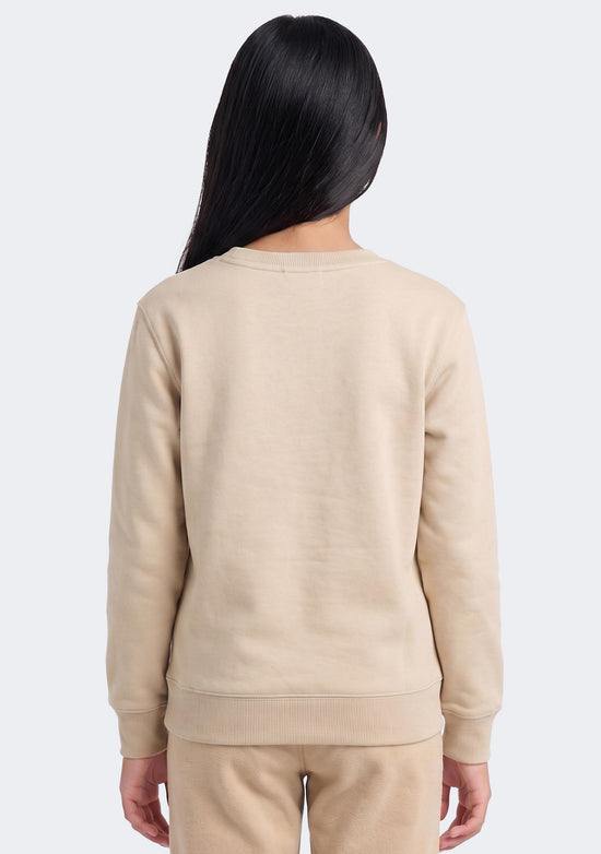 Champion Junior Script Logo Crew Beige