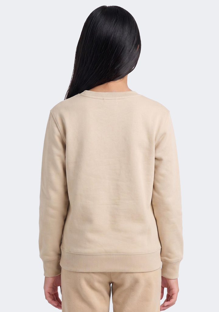Champion Junior Script Logo Crew Beige