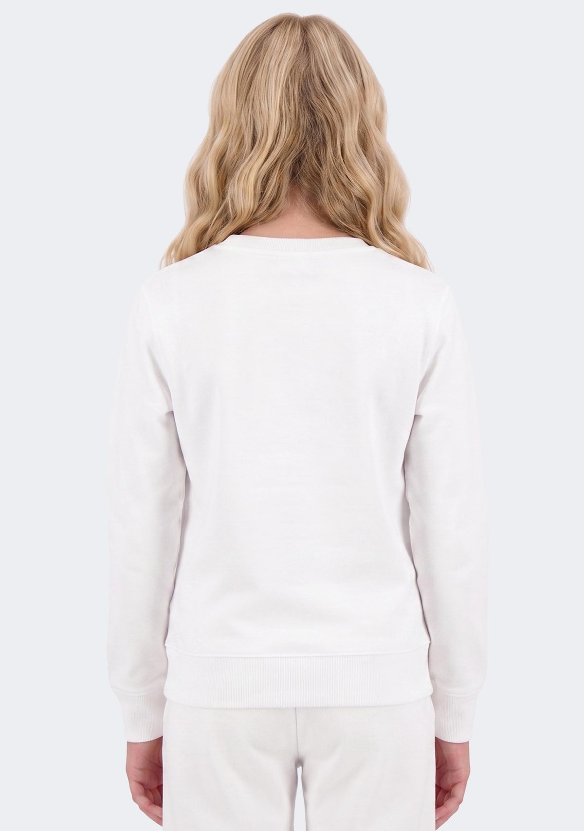 Champion Kids' Script Logo Crew White