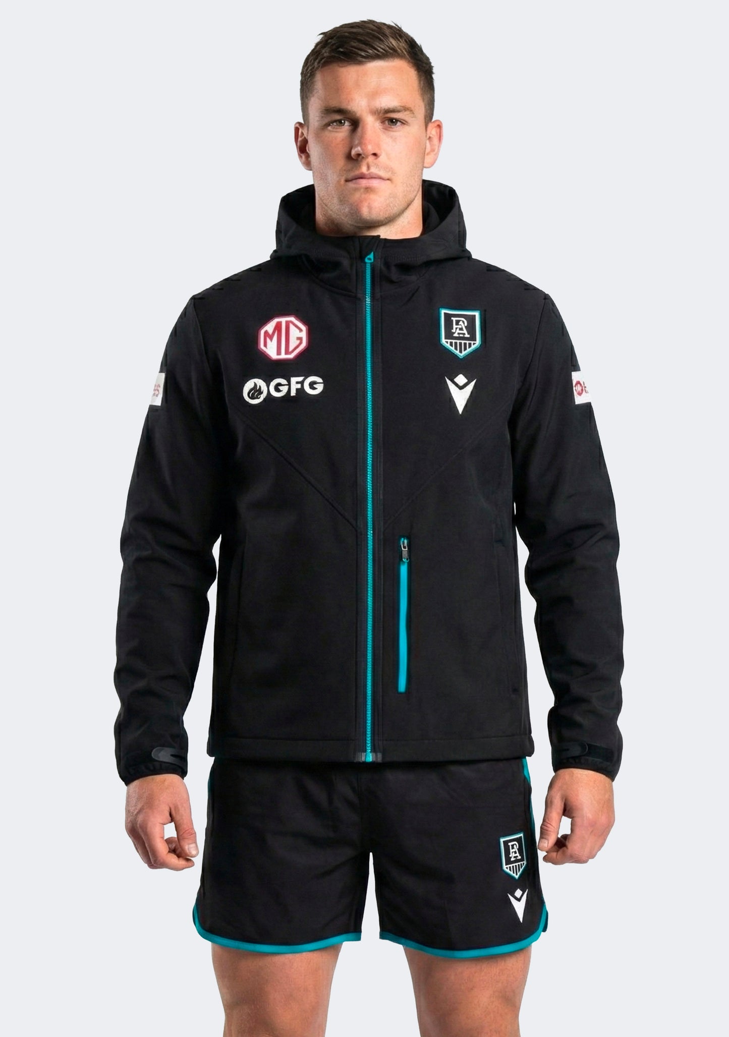 Macron Men's Port Adelaide 2025 Travel Softshell Jacket